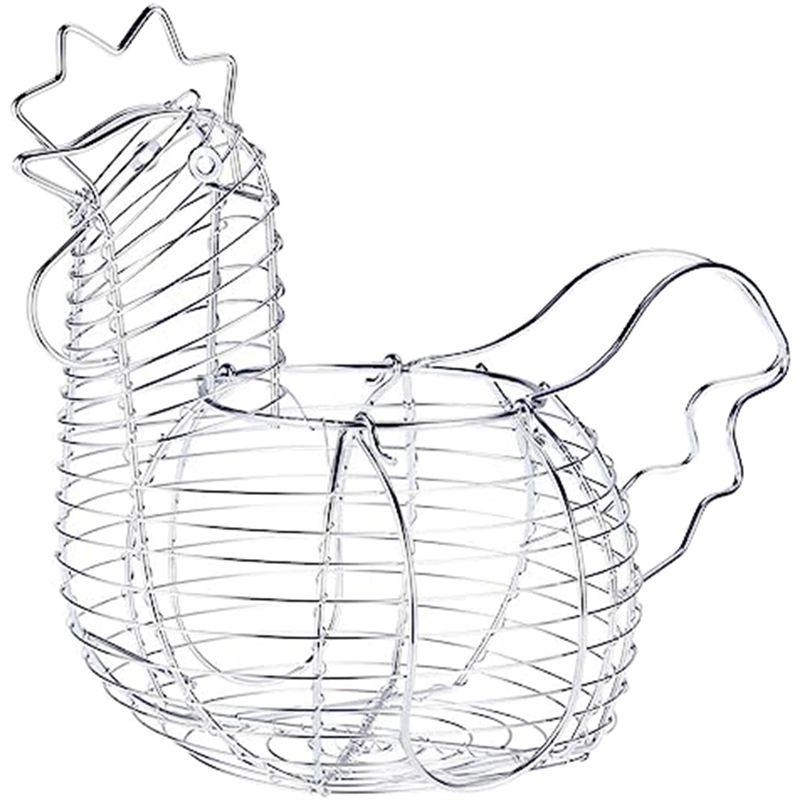 ABJI-Chicken Basket For Eggs, Chicken Shaped Egg Holder, Rustic Round Baskets Gathering Egg With Handle
ABJI-Chicken Basket For Eggs, Chicken Shaped Egg Holder, Rustic Round Baskets Gathering Egg With Handle