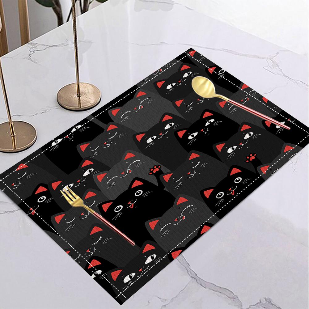 6PC Cute Cats Print Print Placemats Linen Kitchen Dining Table Decor Accessories Heat Resistant Linen Tableware Pads Mats 6PC -30X45cm
6PC Cute Cats Print Print Placemats Linen Kitchen Dining Table Decor Accessories Heat Resistant Linen Tableware Pads Mats 6PC -30X45cm