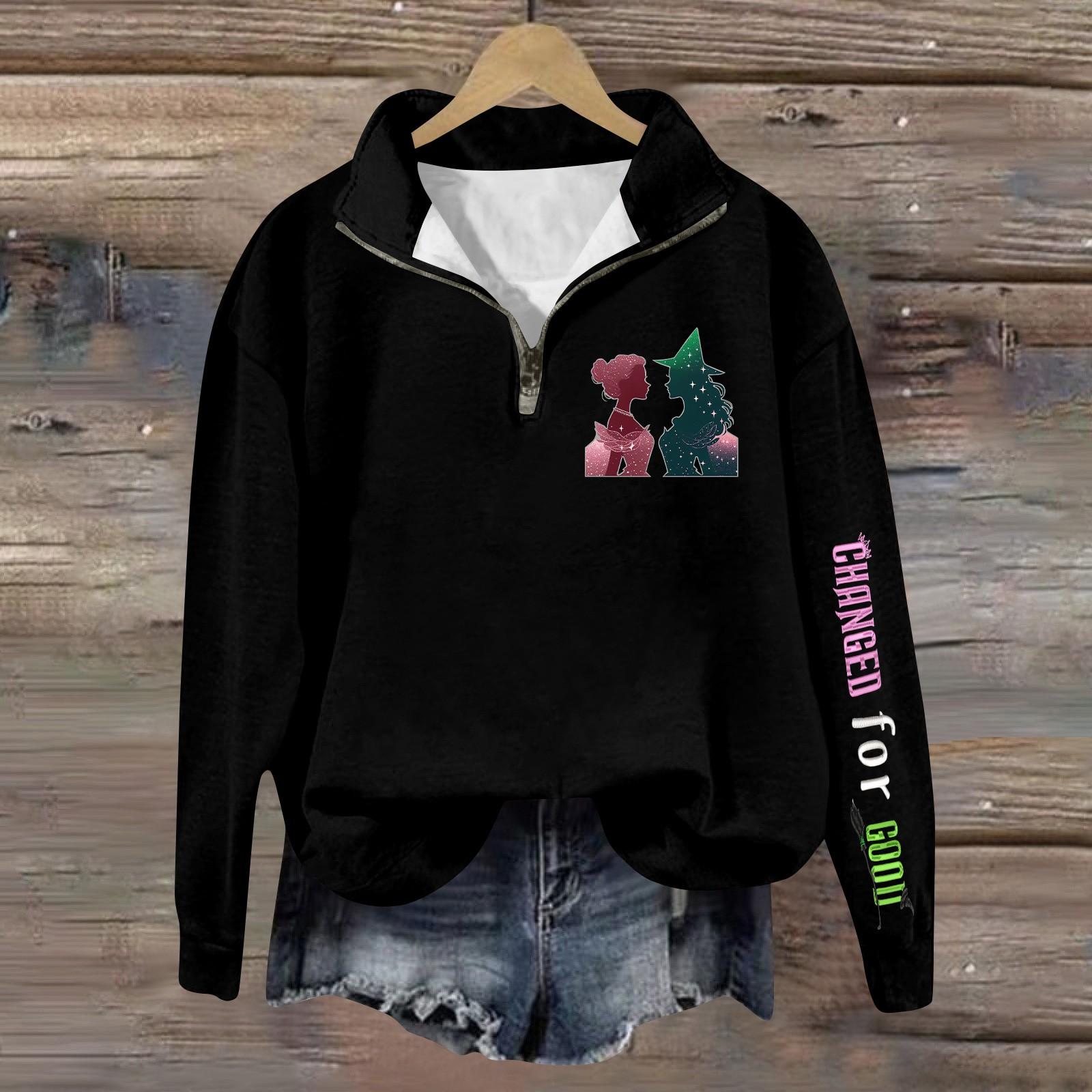 Women s Fashion All-match Long Sleeve Witch Printed Zippered Hoodie Top XL зелений
Women s Fashion All-match Long Sleeve Witch Printed Zippered Hoodie Top XL зелений