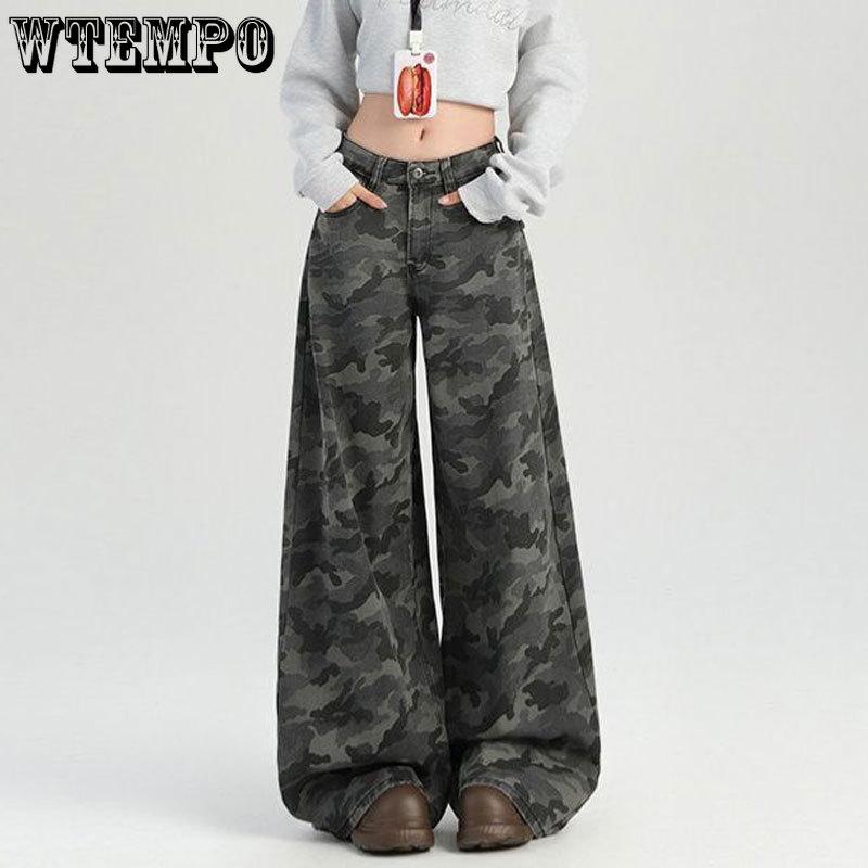 Women s Wide Leg Camouflage Jeans Plus Size High Waist Loose Straight Leg Pants M
Women s Wide Leg Camouflage Jeans Plus Size High Waist Loose Straight Leg Pants M