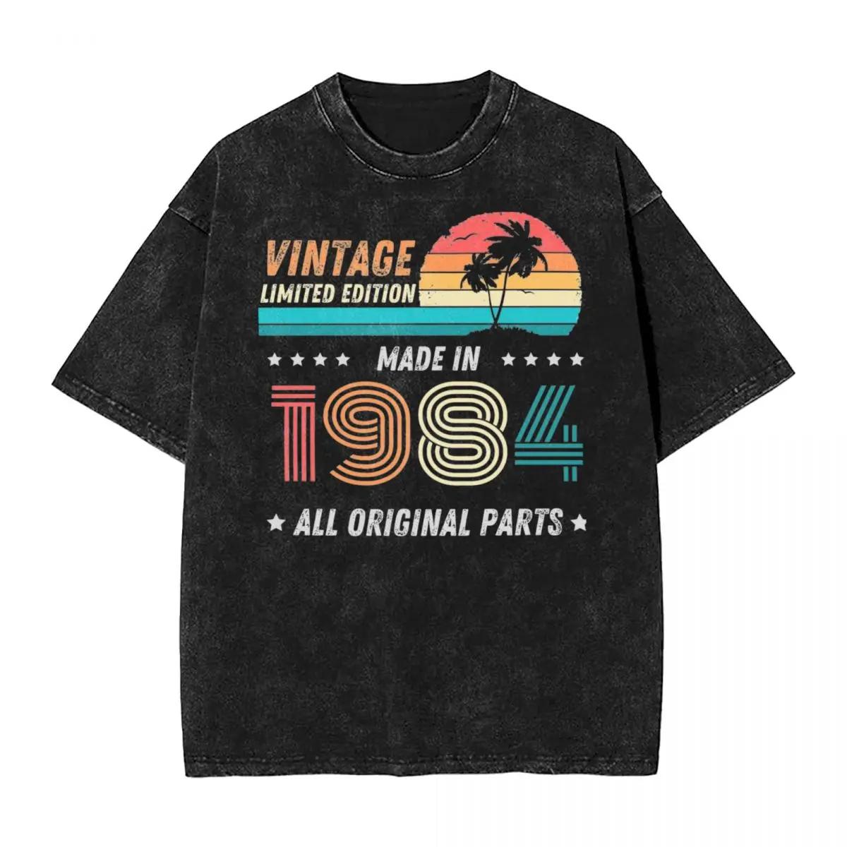 Washed T Shirts Vintage Limited Edition Made In 1984 T-Shirts Streetwear Short Sleeve Printed Tops Tee Shirt Men Women 3XL
Washed T Shirts Vintage Limited Edition Made In 1984 T-Shirts Streetwear Short Sleeve Printed Tops Tee Shirt Men Women 3XL