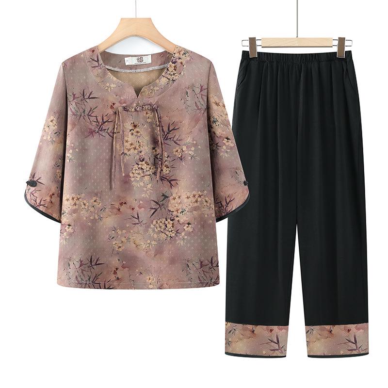 Mom s Chinese Style Summer Two-Piece Set for Middle-aged and Elderly Women - Perfect for Mother s Day 3XL (suggested 57.5-65 kg) фіолетовий
Mom s Chinese Style Summer Two-Piece Set for Middle-aged and Elderly Women - Perfect for Mother s Day 3XL (suggested 57.5-65 kg) фіолетовий
