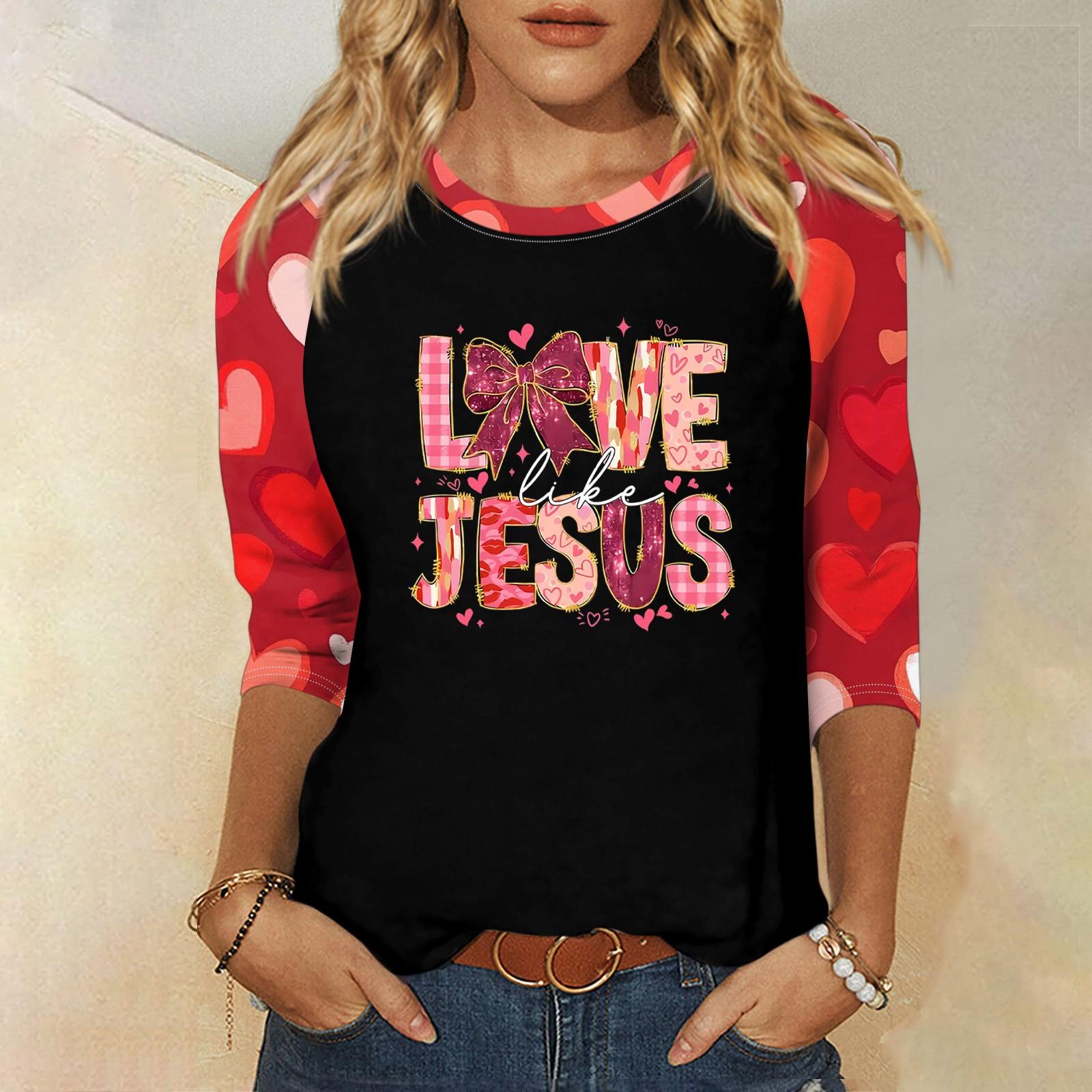 Сорочка для жінок мода повсякденний реглан рукав круглий виріз 3/4 рукав вільний принт футболка топ S червоний
Сорочка для жінок мода повсякденний реглан рукав круглий виріз 3/4 рукав вільний принт футболка топ S червоний