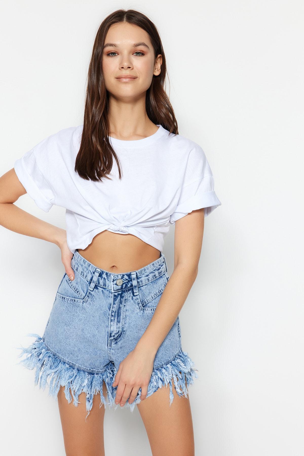 Women s Fashion New Shorts & Bermuda Light Blue Tassel Denim Shorts Bermuda 2XS світло-синій колір
Women s Fashion New Shorts & Bermuda Light Blue Tassel Denim Shorts Bermuda 2XS світло-синій колір
