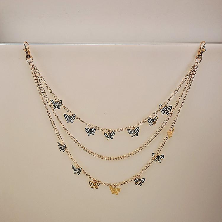 Versatile metal multi-layer hollow butterfly waist chain, trouser chain, trendy men s and women s hip-hop trouser chain, key chain accessories
Versatile metal multi-layer hollow butterfly waist chain, trouser chain, trendy men s and women s hip-hop trouser chain, key chain accessories