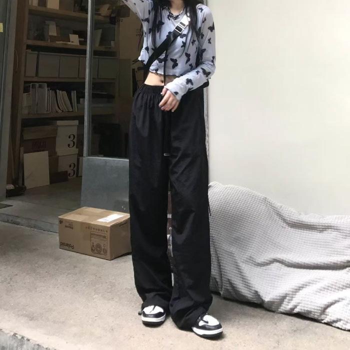 American street overalls children s summer thin trendy ins high street straight thin casual wide-leg pants S чёрный
American street overalls children s summer thin trendy ins high street straight thin casual wide-leg pants S чёрный