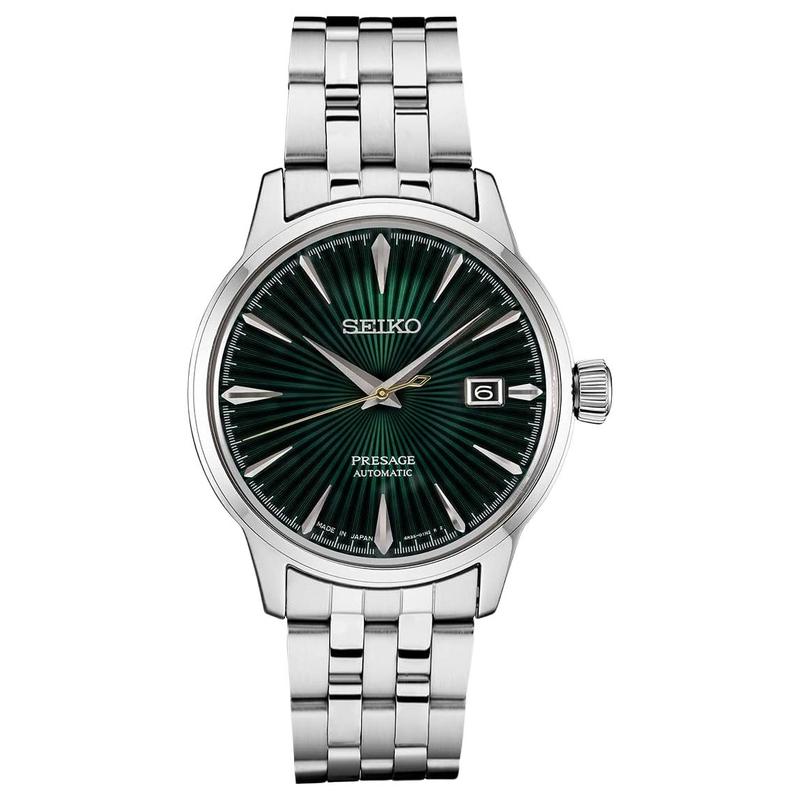 SEIKO Presage series 50 meters waterproof manual mechanical movement Steel Strap 40.5mm men s watch green dial SRPE15 зелений
SEIKO Presage series 50 meters waterproof manual mechanical movement Steel Strap 40.5mm men s watch green dial SRPE15 зелений