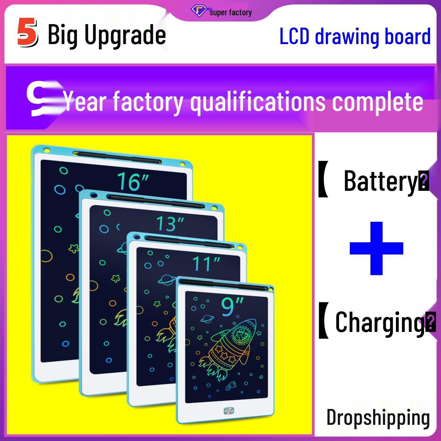 Rechargeable LCD Writing Tablet for Kids – Colorful Doodle Board with Large Screen
Rechargeable LCD Writing Tablet for Kids – Colorful Doodle Board with Large Screen