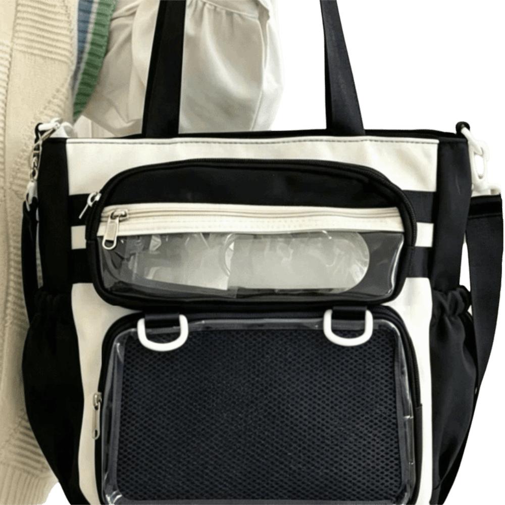 Transparent Design Shoulder Bag Cream Color Crossbody Bag Trendy Transparent Ita Bag School чёрный
Transparent Design Shoulder Bag Cream Color Crossbody Bag Trendy Transparent Ita Bag School чёрный