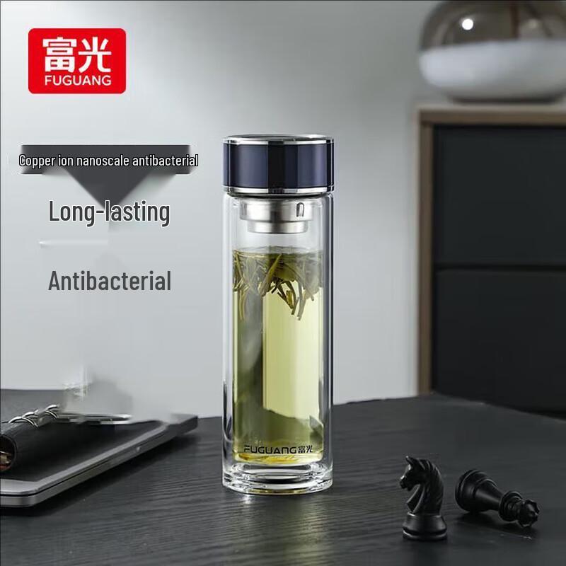 FUGUANG Double-Layer Antibacterial Glass Travel Mug 400ml
FUGUANG Double-Layer Antibacterial Glass Travel Mug 400ml