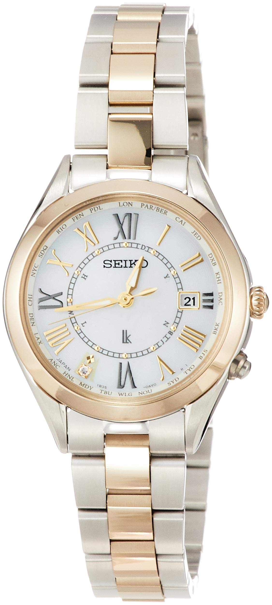 Watch Rukia Lady Gold Solar Radio Titanium Model White Pearl Dial with Diamond Sapphire Glass Reinforced Waterproof for Daily Life SSQV066 Gold [Seiko
Watch Rukia Lady Gold Solar Radio Titanium Model White Pearl Dial with Diamond Sapphire Glass Reinforced Waterproof for Daily Life SSQV066 Gold [Seiko