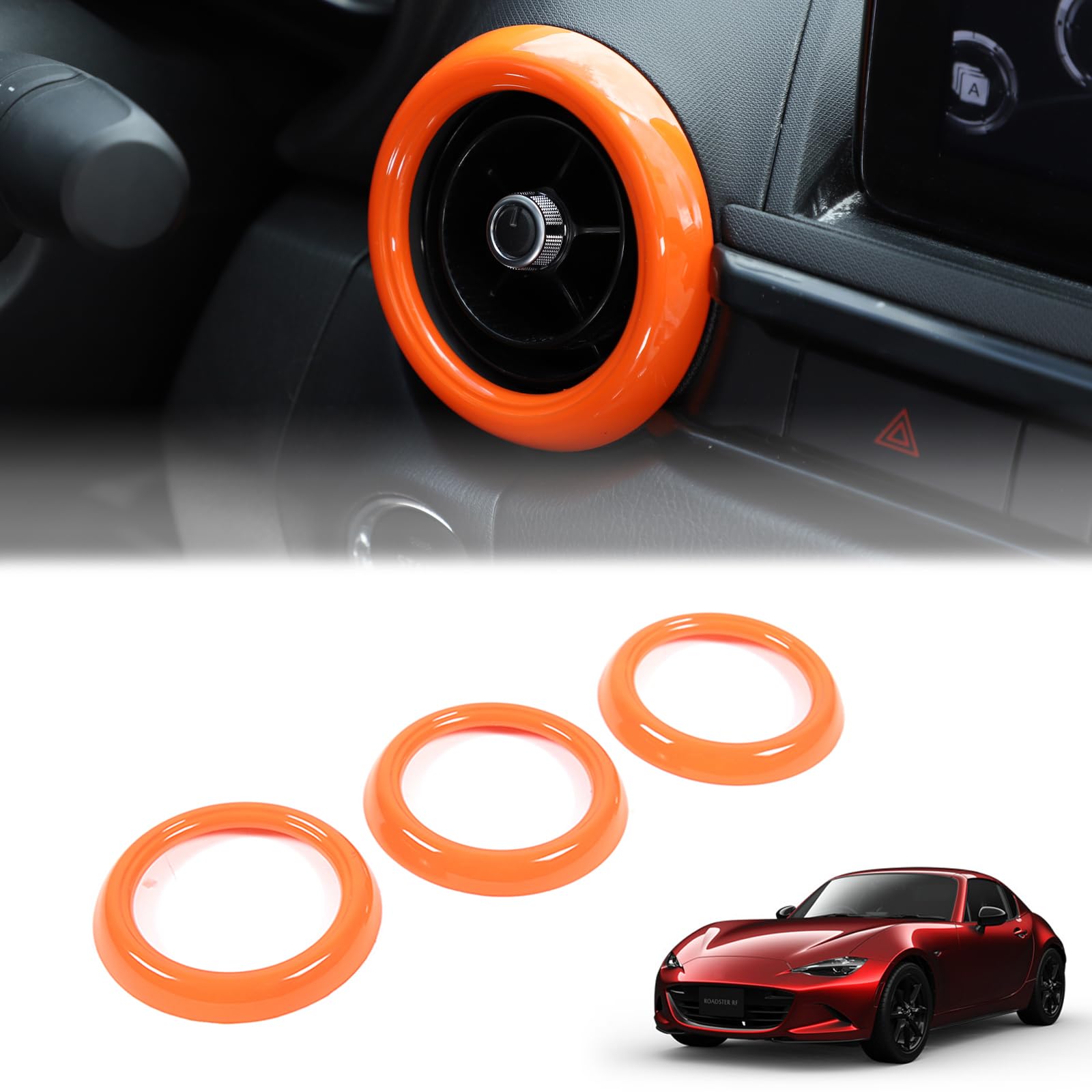 Hcilloend Applicable to new Mazda Roadster RFND series 2016-2024 Air conditioner ring outlet cover Air outlet ring Air conditioner outlet cover M
Hcilloend Applicable to new Mazda Roadster RFND series 2016-2024 Air conditioner ring outlet cover Air outlet ring Air conditioner outlet cover M