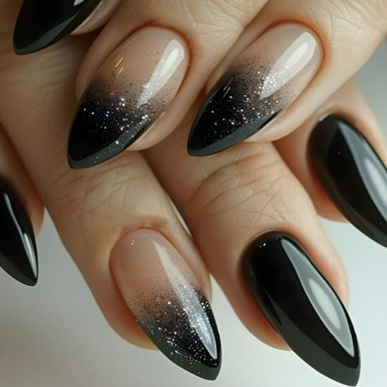 Black Gradient Glitter Almond Press-On Nails Set (24 Pieces) Black Jelly Glue + File (Shein Platform)
Black Gradient Glitter Almond Press-On Nails Set (24 Pieces) Black Jelly Glue + File (Shein Platform)