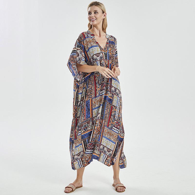 Районная клетчатая пляжная накидка: Длинный халат бикини кардиган One Size
Районная клетчатая пляжная накидка: Длинный халат бикини кардиган One Size