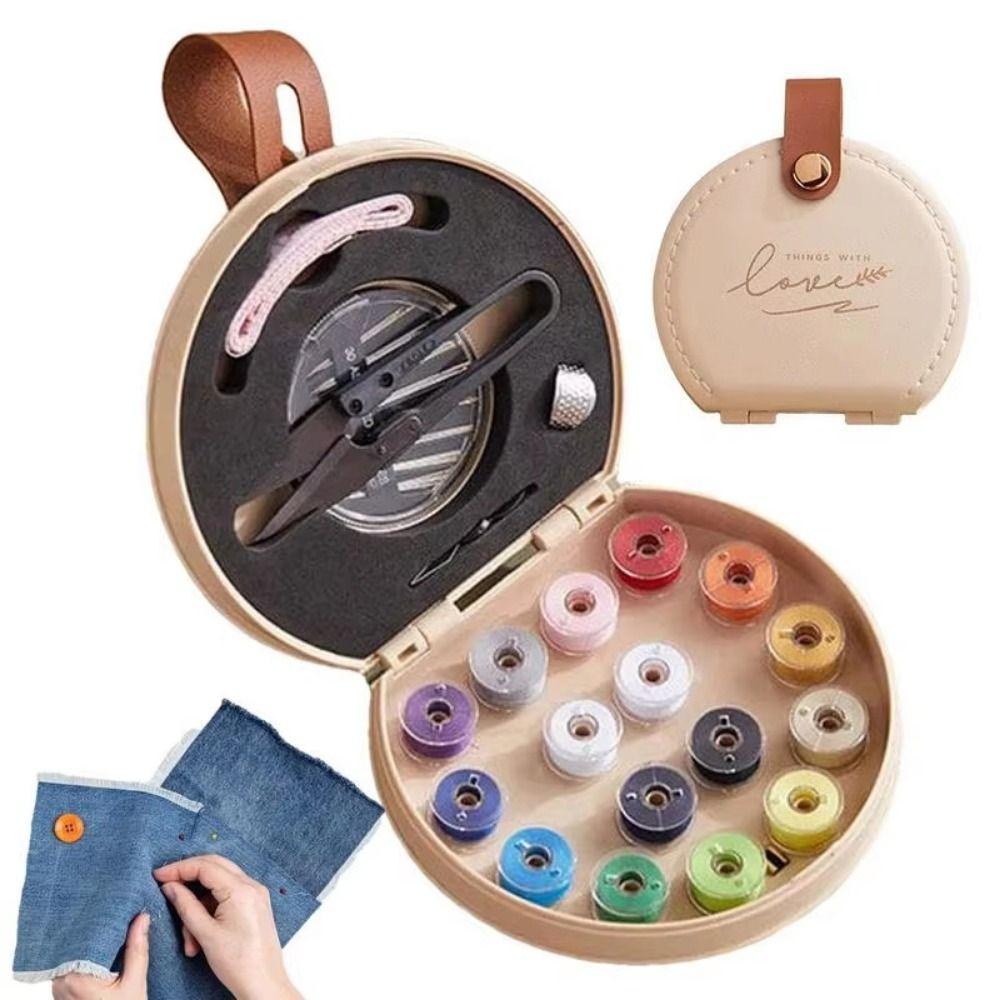 Space Saving Travel Sewing Kit PU Leather Case Manual Sewing Tool Kit Sewing Accessories зелений
Space Saving Travel Sewing Kit PU Leather Case Manual Sewing Tool Kit Sewing Accessories зелений