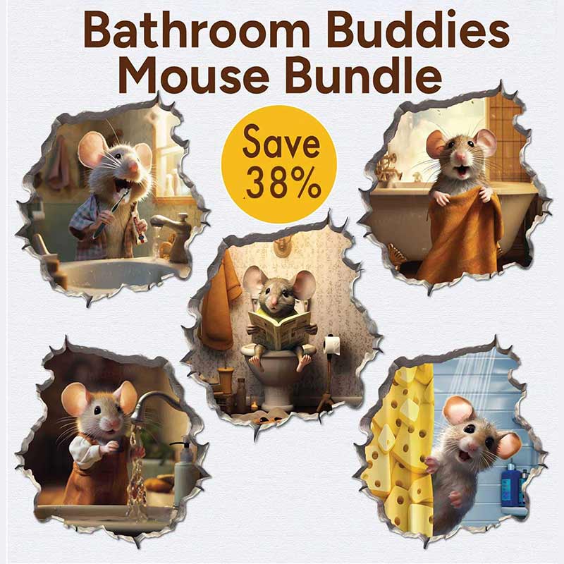 5 Pieces/Pack Bathroom Buddies Mouse Hole Wall Sticker Toilet Decor Living Room Refrigerator Home Decoration Decals M1566 5 PCS-Each about 10cm
5 Pieces/Pack Bathroom Buddies Mouse Hole Wall Sticker Toilet Decor Living Room Refrigerator Home Decoration Decals M1566 5 PCS-Each about 10cm