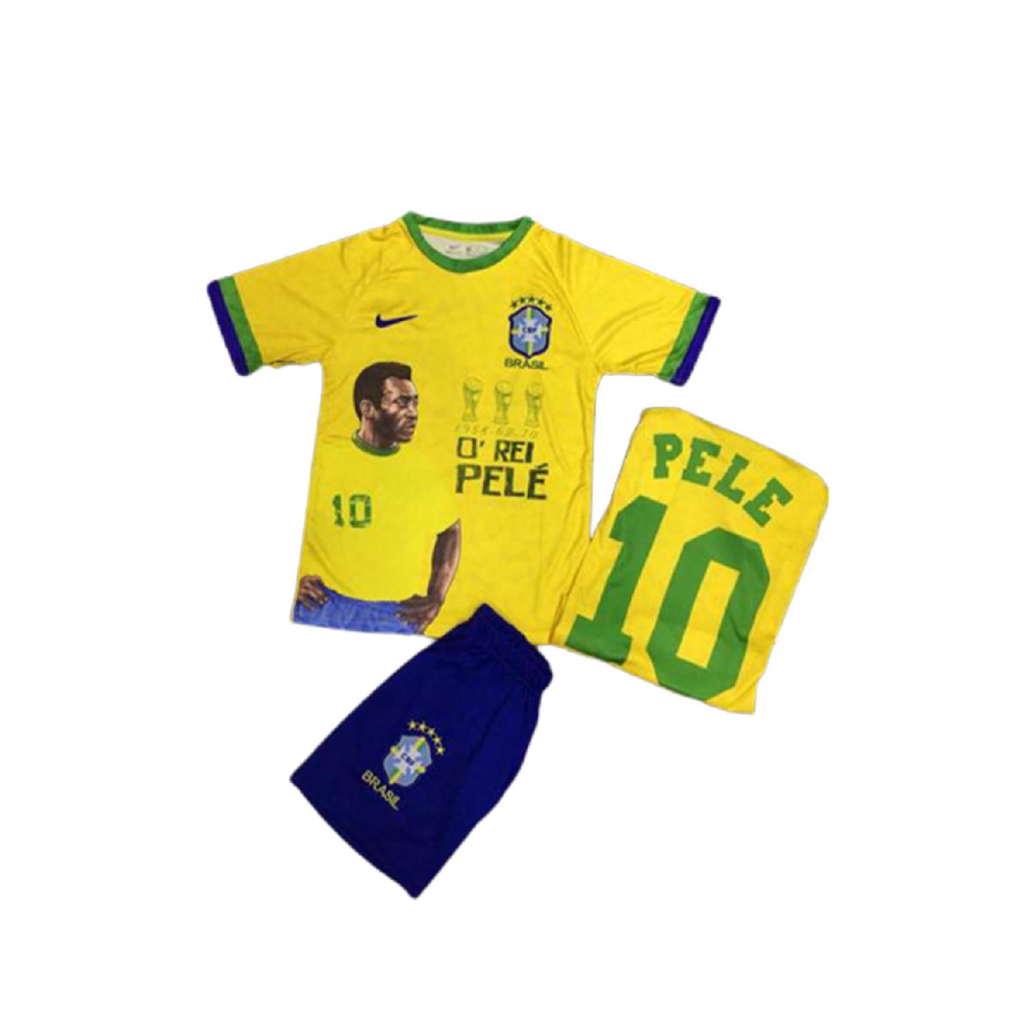 Специальный дизайн Pele Legend Nostalgia Brazil, короткая футболка желтого цвета для детей
Специальный дизайн Pele Legend Nostalgia Brazil, короткая футболка желтого цвета для детей