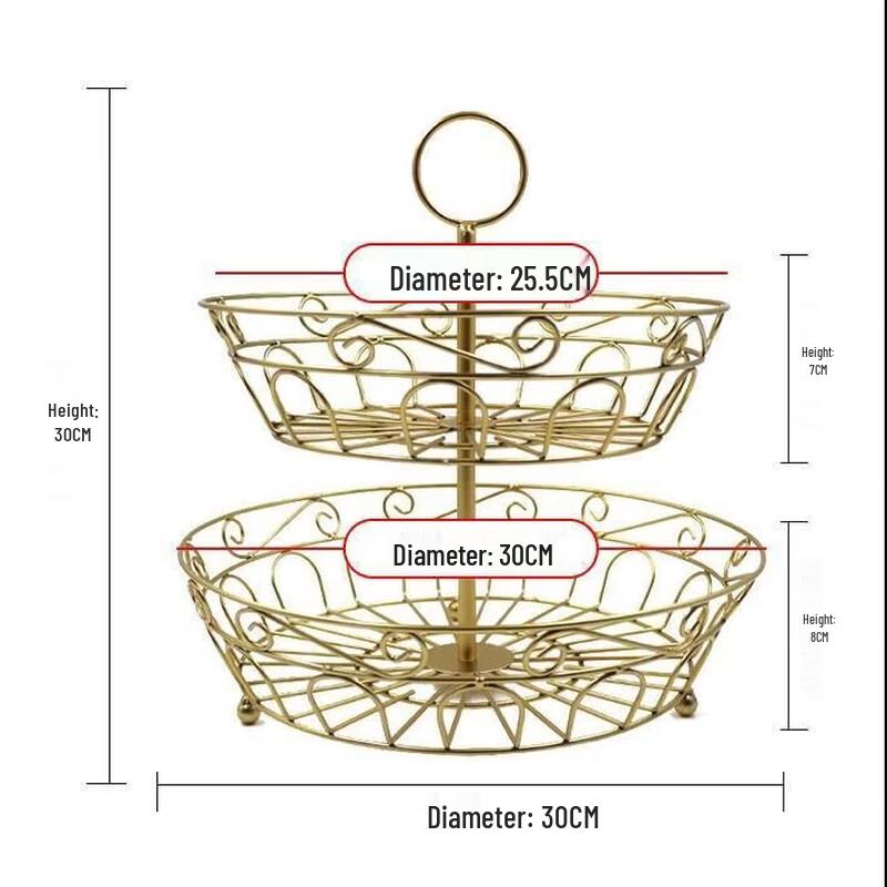Abay Detachable Double-Layer Iron Fruit Basket
Abay Detachable Double-Layer Iron Fruit Basket