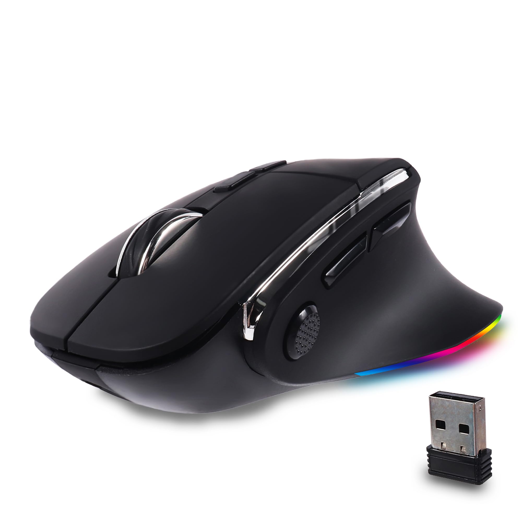 Wireless Mouse, Bluetooth & 2.4GHz, Wired & Wireless, 8 Buttons, 5 DPI Settings, Rechargeable, High Precision, RGB Light Effect, Ergonomic Gaming,
Wireless Mouse, Bluetooth & 2.4GHz, Wired & Wireless, 8 Buttons, 5 DPI Settings, Rechargeable, High Precision, RGB Light Effect, Ergonomic Gaming,