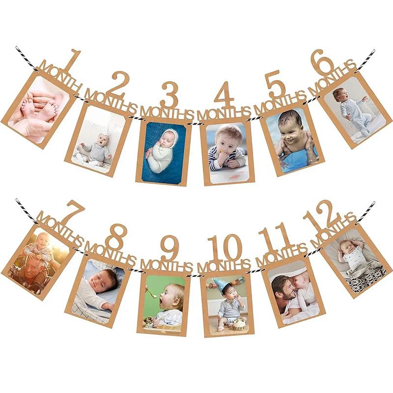 12pcs 1st Birthday Photo Banner Baby 1 to 12 Month Hanging Garland Boy Girl One Year First Birthday Party Decoration Supplies коричневый
12pcs 1st Birthday Photo Banner Baby 1 to 12 Month Hanging Garland Boy Girl One Year First Birthday Party Decoration Supplies коричневый
