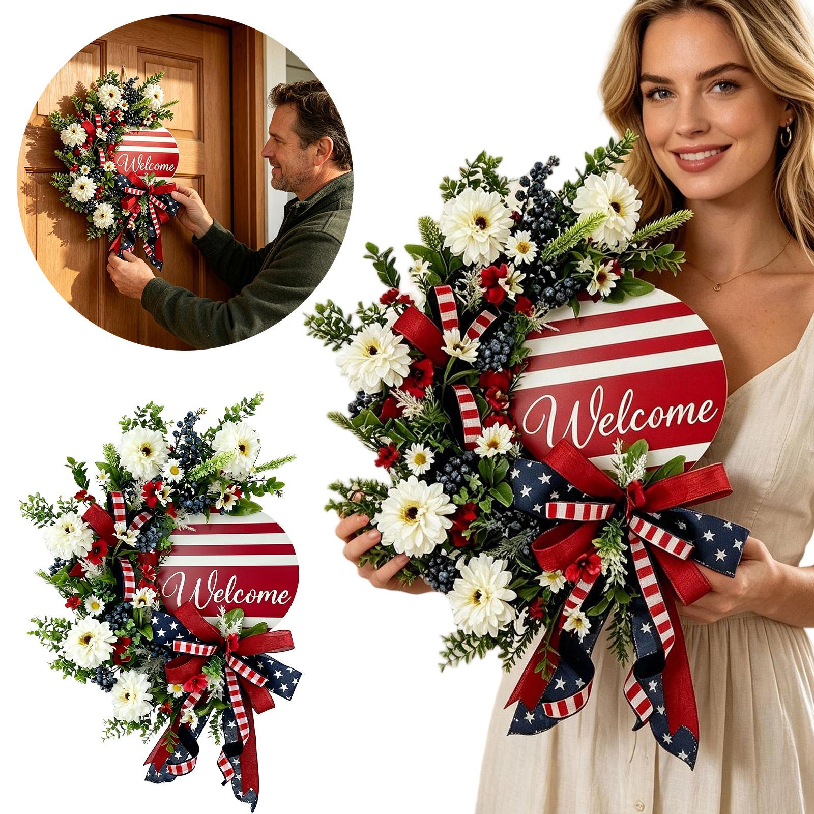 4th of July Wreath Patriotic Wreaths for Front Door Independence Day Wreath Patriotic Door Wreath for Home Outdoor Decor One Size
4th of July Wreath Patriotic Wreaths for Front Door Independence Day Wreath Patriotic Door Wreath for Home Outdoor Decor One Size
