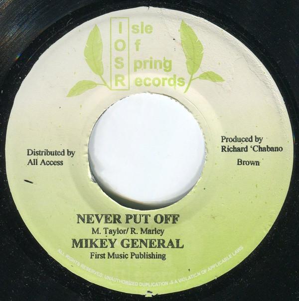 7inch Record MIKEY GENERAL / PATCHY - Never Put Off / Pretty Girl NONE Isle Of Spring 2003 Jamaica Reggae, Ska & Dub Used
7inch Record MIKEY GENERAL / PATCHY - Never Put Off / Pretty Girl NONE Isle Of Spring 2003 Jamaica Reggae, Ska & Dub Used