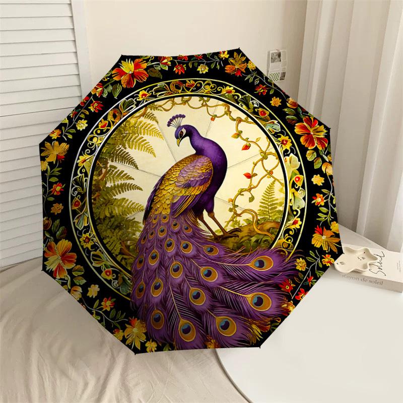 1PC peacock floral Umbrella-8-Rib Reinforced, Automatic Open, Lightweight & Durable, Cute Fashion Accessory for Outdoor-K1293
1PC peacock floral Umbrella-8-Rib Reinforced, Automatic Open, Lightweight & Durable, Cute Fashion Accessory for Outdoor-K1293