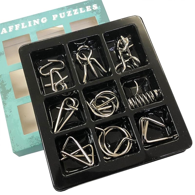 TKS 9-piece circle of wisdom set 3D puzzle brain training educational toys Killing time solving riddles education toys made of metal Can be enjoyed by
TKS 9-piece circle of wisdom set 3D puzzle brain training educational toys Killing time solving riddles education toys made of metal Can be enjoyed by