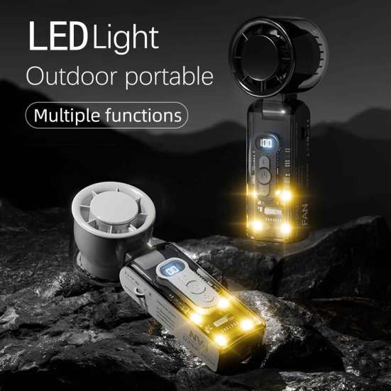 Handheld Turbo Fan Digital Display 13000Rpm High Speed Foldable Design Rechargeable Portable Hanging Neck Fan чорний
Handheld Turbo Fan Digital Display 13000Rpm High Speed Foldable Design Rechargeable Portable Hanging Neck Fan чорний