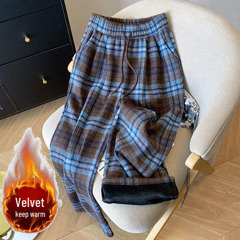 Флисовые Синие Клетчатые Брюки с Завышенной Талией Теплые Хлопковые Широкие Брюки для Осени/Зимы XXL - Up to 150 lbs
Флисовые Синие Клетчатые Брюки с Завышенной Талией Теплые Хлопковые Широкие Брюки для Осени/Зимы XXL - Up to 150 lbs
