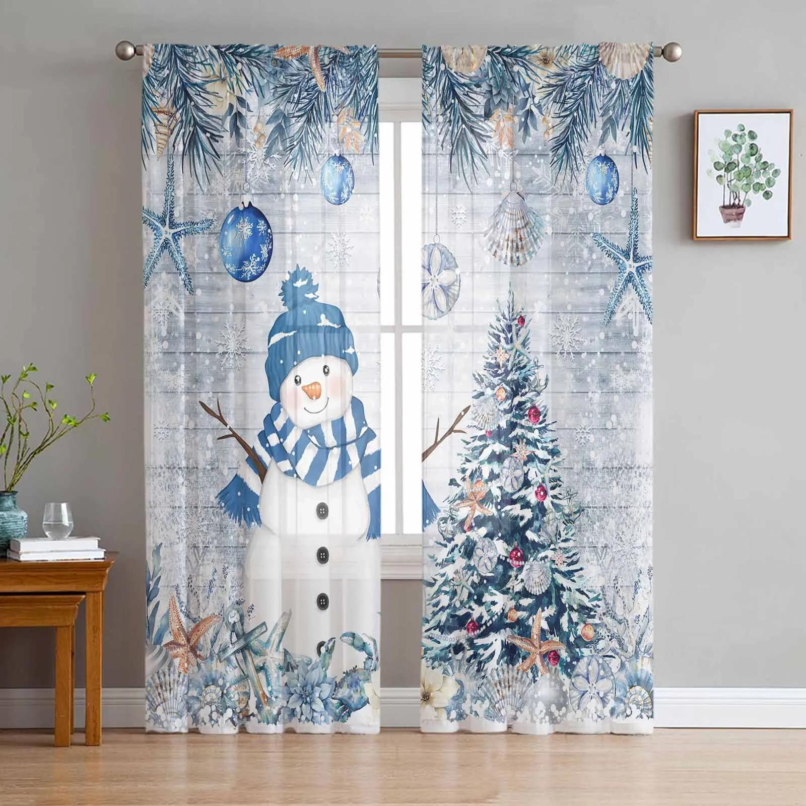 Christmas Winter Snowman Sheer Curtains for Living Room Decoration Window Curtains Kitchen Tulle Voile Curtains W135 x H115cm x1
Christmas Winter Snowman Sheer Curtains for Living Room Decoration Window Curtains Kitchen Tulle Voile Curtains W135 x H115cm x1