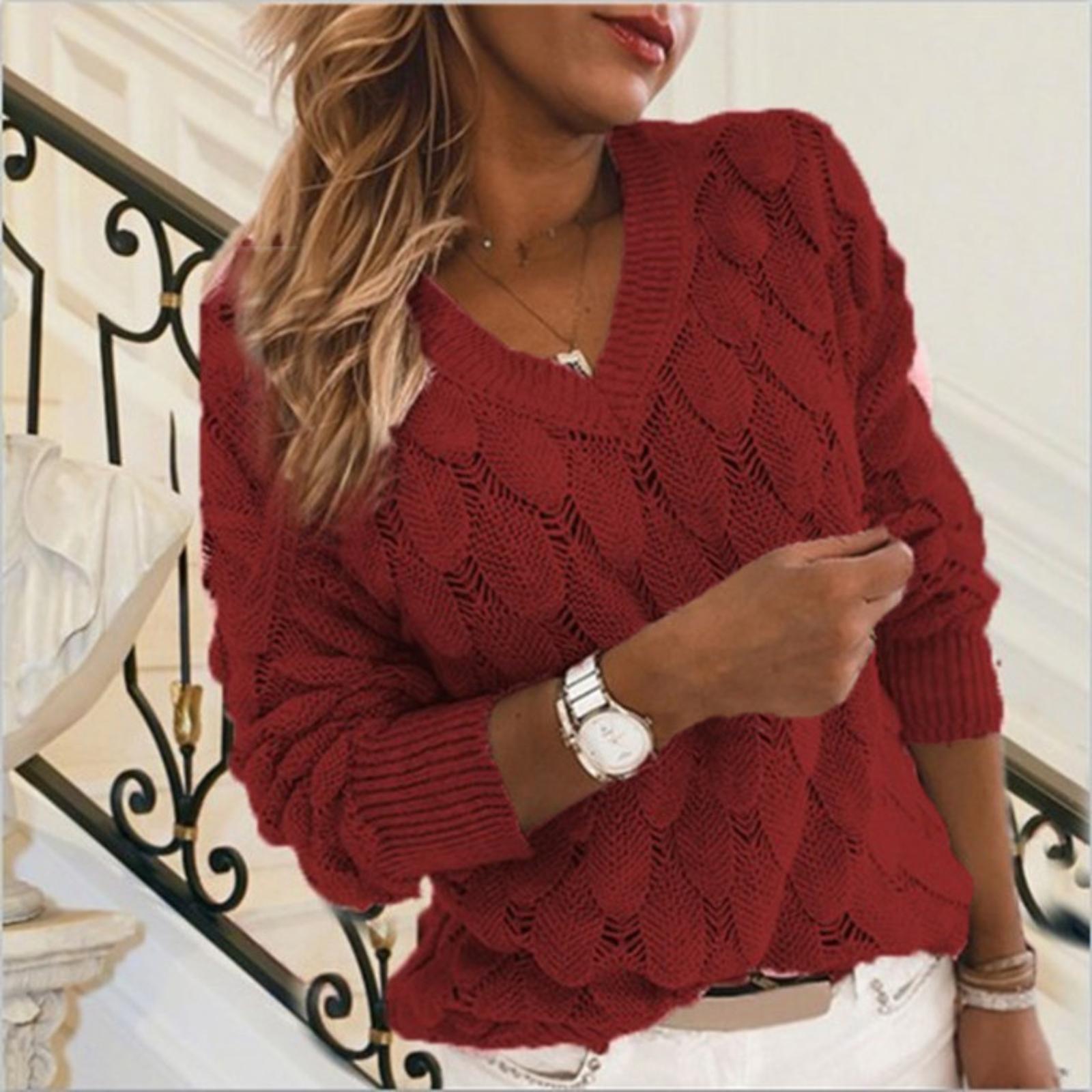 Women s Knitted Openwork V,Neck Long,Sleeved Sweater L червоний
Women s Knitted Openwork V,Neck Long,Sleeved Sweater L червоний