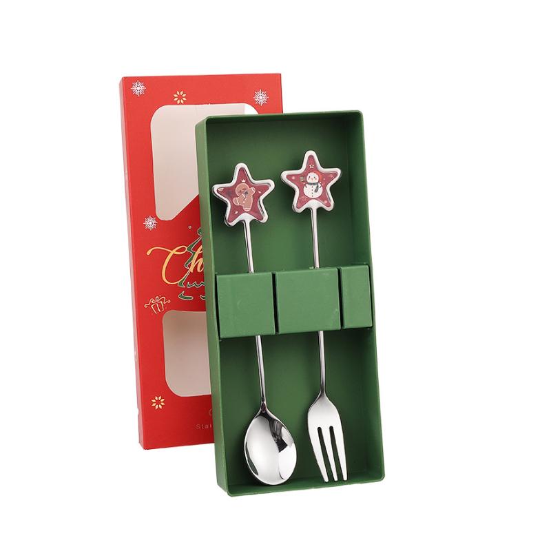 2/6PCS Christmas Stir Spoon And Golden Dessert Fork Set With Five Star Tree Design For Christmas Eve Party Gift Tableware
2/6PCS Christmas Stir Spoon And Golden Dessert Fork Set With Five Star Tree Design For Christmas Eve Party Gift Tableware