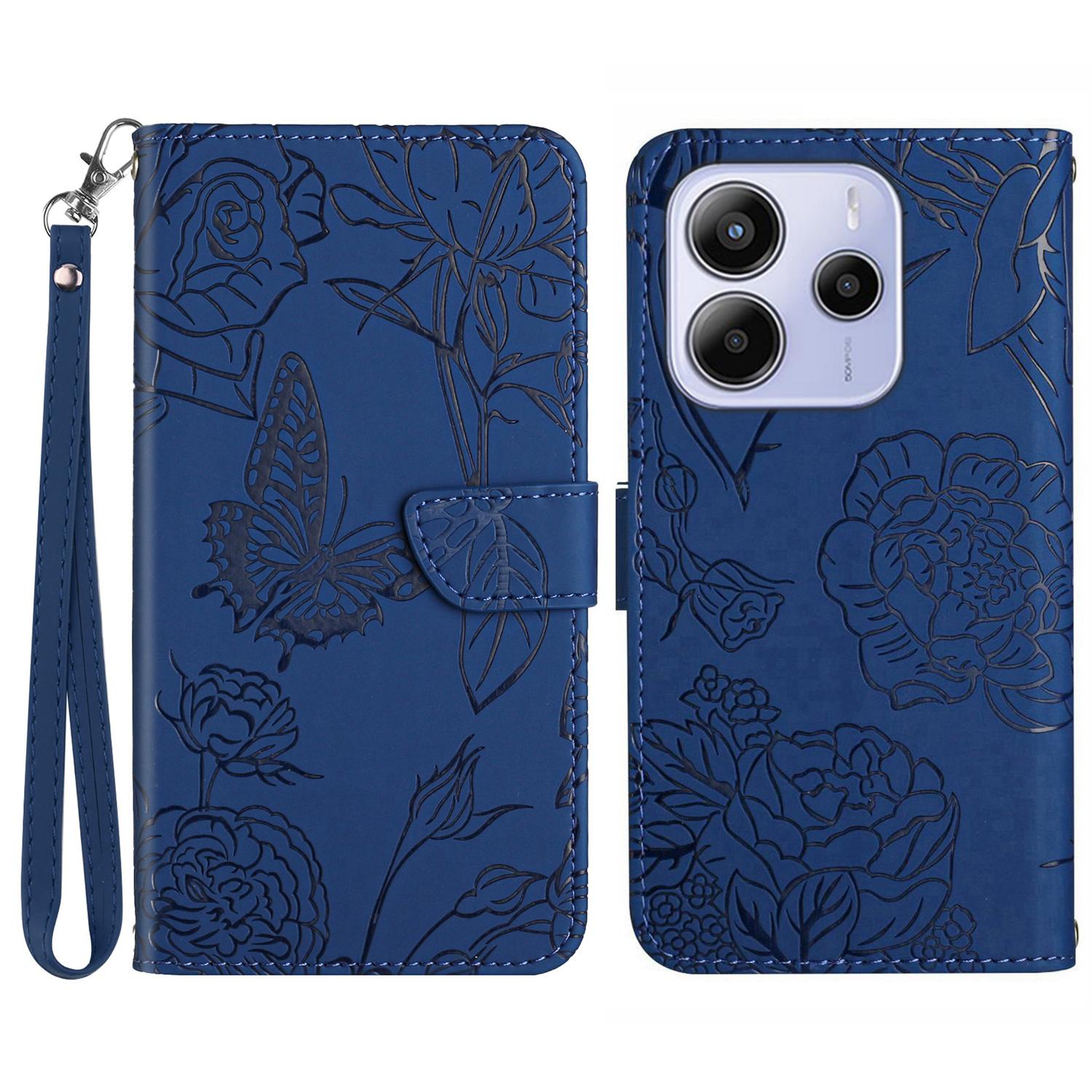 Для Xiaomi Redmi Note 14 4G (164,84 мм) Чохол Шкіряний чохол для телефону з ремінцем з тисненням Метелик Квітка Blue
Для Xiaomi Redmi Note 14 4G (164,84 мм) Чохол Шкіряний чохол для телефону з ремінцем з тисненням Метелик Квітка Blue