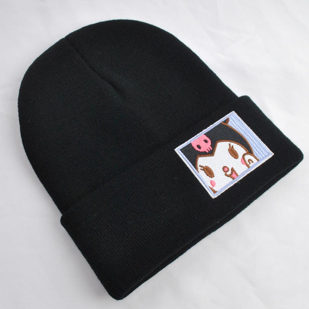 Kuromi Hello Kitty Pom Pom Purin Melody Knitted Hat For Women Girls Autumn Winter Warm Cotton Headgear For Outdoor Use Black
Kuromi Hello Kitty Pom Pom Purin Melody Knitted Hat For Women Girls Autumn Winter Warm Cotton Headgear For Outdoor Use Black
