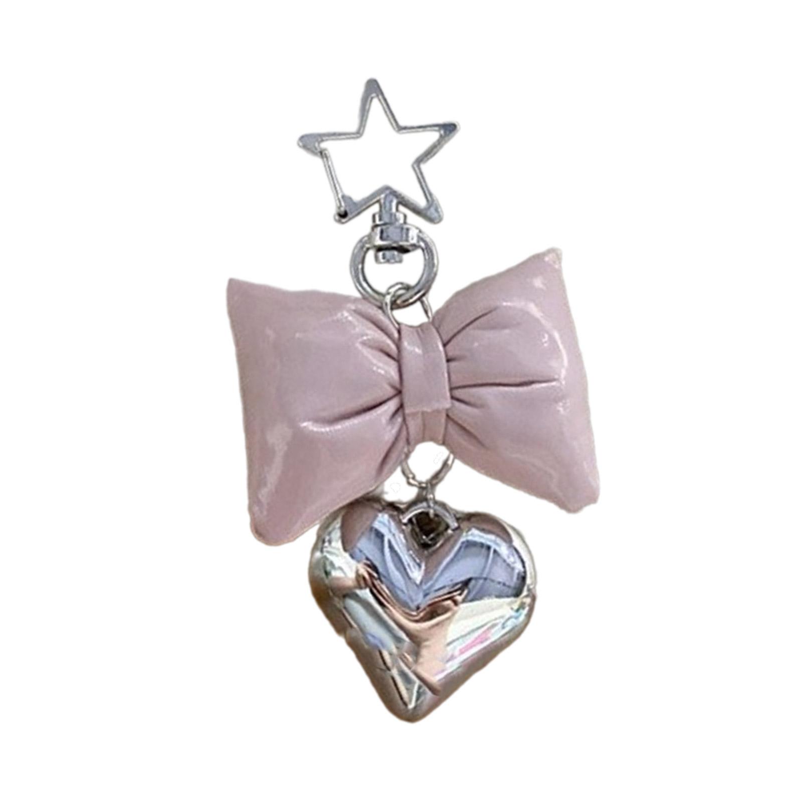 Брелок ручной работы с нежным бантом в виде сердца и звезды, украшение для телефона, брелок для ключей, сумка, подвеска для телефонов и кошельков розовый
Брелок ручной работы с нежным бантом в виде сердца и звезды, украшение для телефона, брелок для ключей, сумка, подвеска для телефонов и кошельков розовый