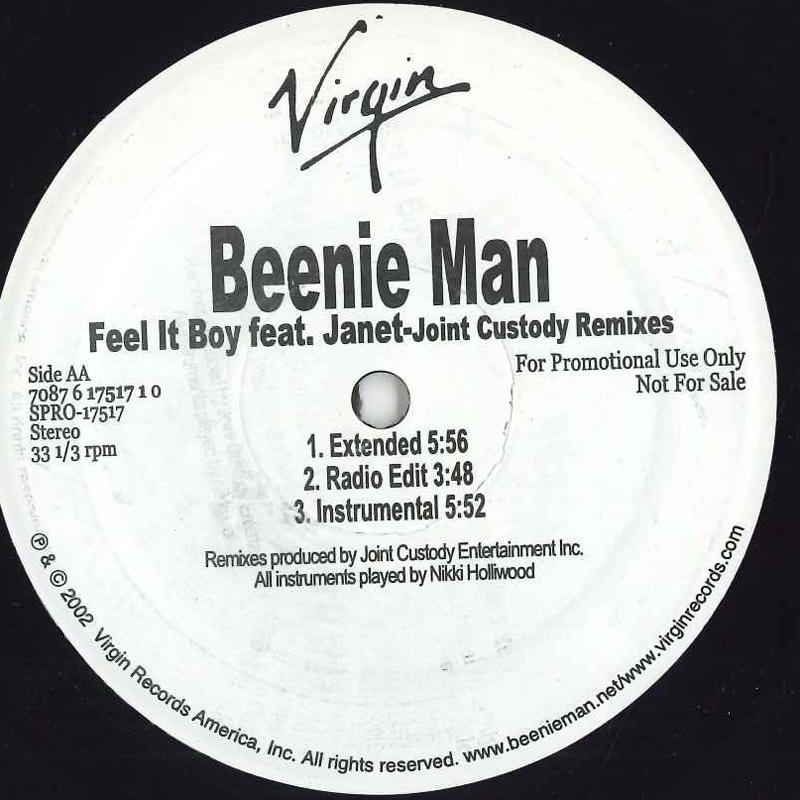 12inch Record BEENIE MAN, JANET - Feel It Boy 708761751710 VIRGIN Reggae, Ska & Dub Used
12inch Record BEENIE MAN, JANET - Feel It Boy 708761751710 VIRGIN Reggae, Ska & Dub Used