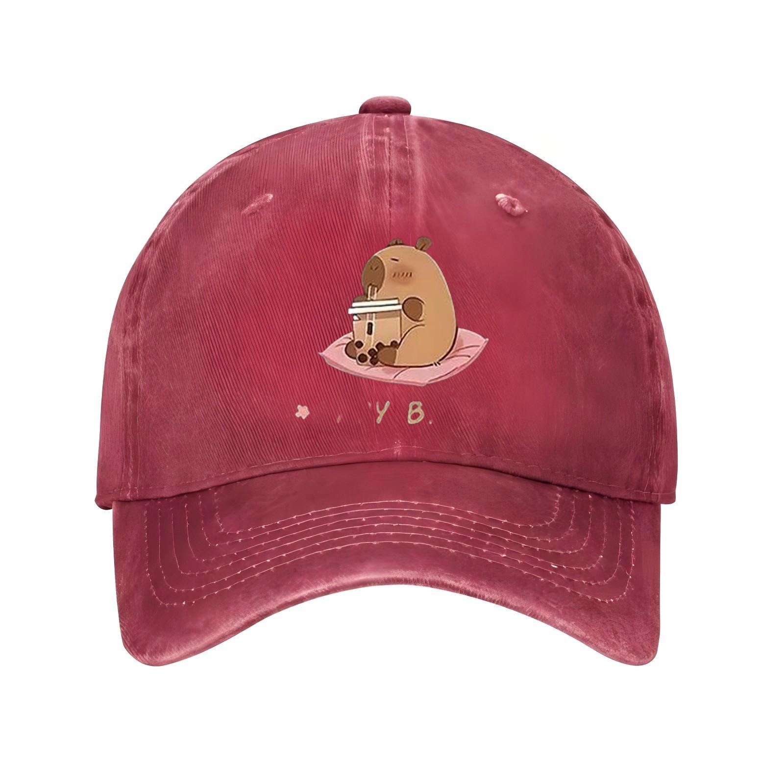 Cute Capybara Boba Tea Baseball Cap Polyester Breathable Casual Adjustable Sun Hat for Unisex Adults One Size
Cute Capybara Boba Tea Baseball Cap Polyester Breathable Casual Adjustable Sun Hat for Unisex Adults One Size