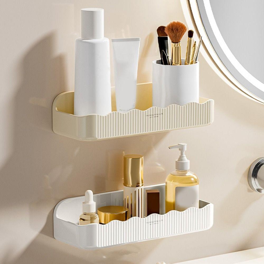 Wall Mounted Cosmetics Storage Rack Plastic Spice Rack Practical Bathroom Storage Rack Kitchen бежевий
Wall Mounted Cosmetics Storage Rack Plastic Spice Rack Practical Bathroom Storage Rack Kitchen бежевий