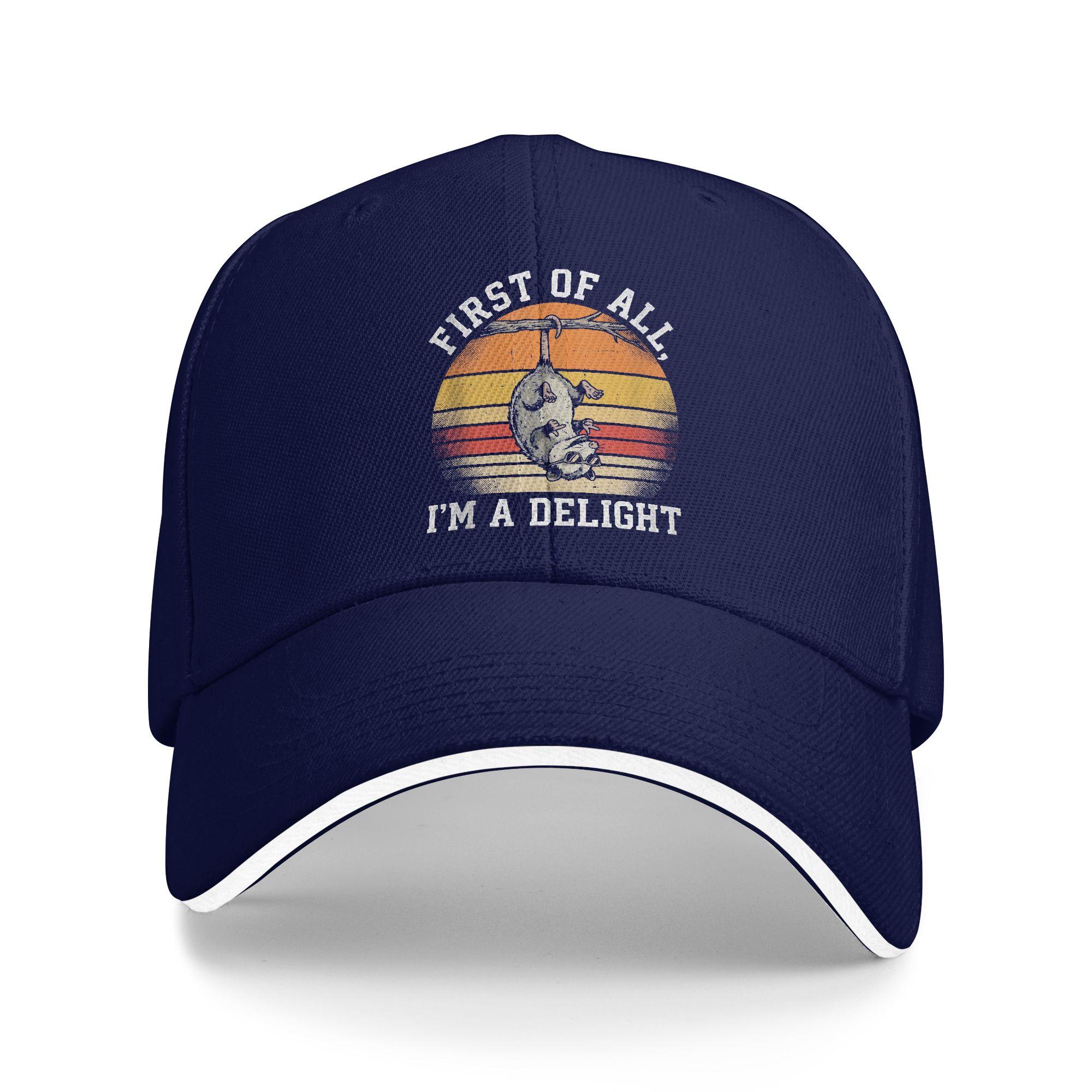 First of All Im A Delight Opossum Retro Sarcastic Baseball Cap Casual Trucker Hat Summer Men Adult Running Hippie Baseball Caps As Picture темно-синього кольору
First of All Im A Delight Opossum Retro Sarcastic Baseball Cap Casual Trucker Hat Summer Men Adult Running Hippie Baseball Caps As Picture темно-синього кольору