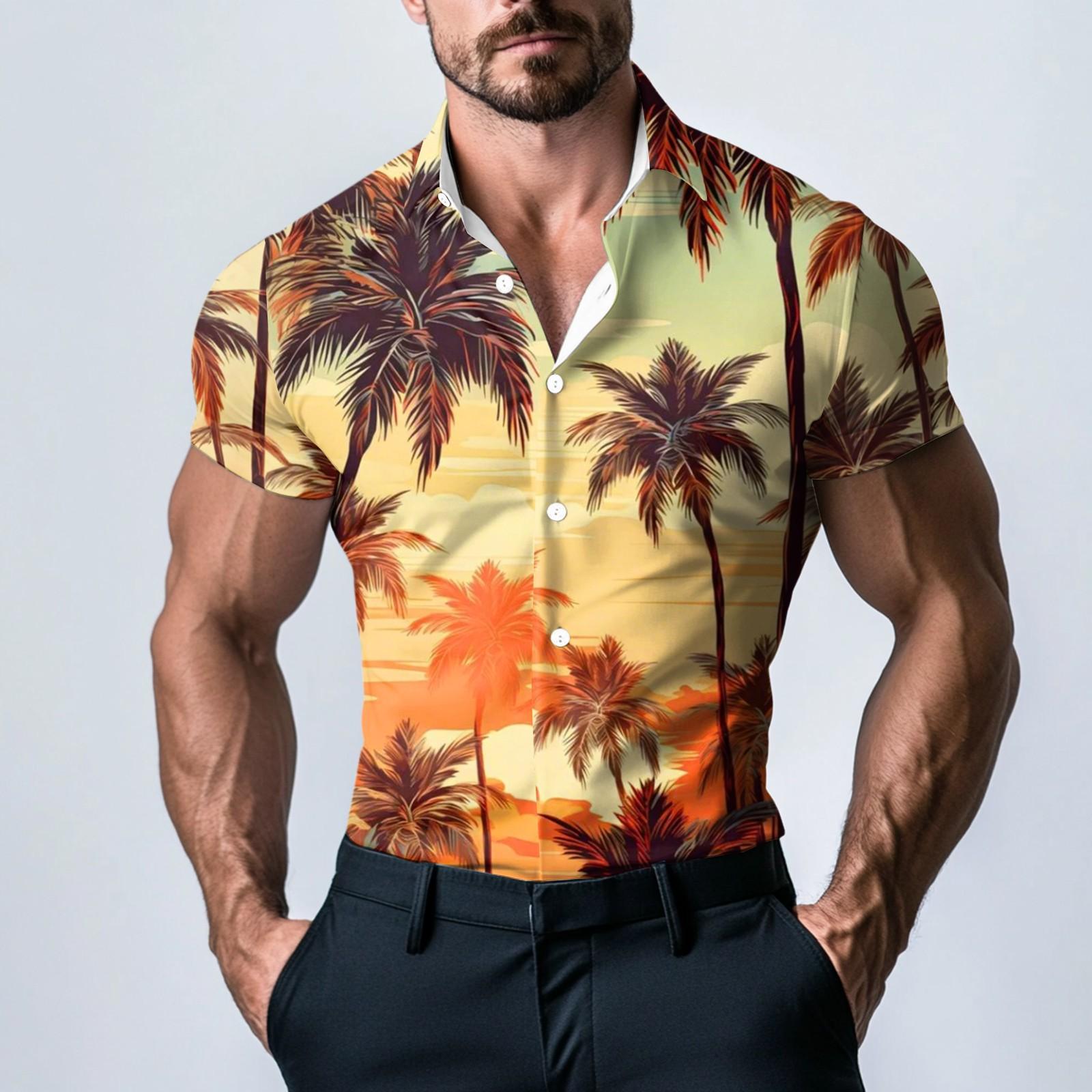 Мужская модная атласная рубашка с коротким рукавом с принтом XXXL жёлтый
Мужская модная атласная рубашка с коротким рукавом с принтом XXXL жёлтый