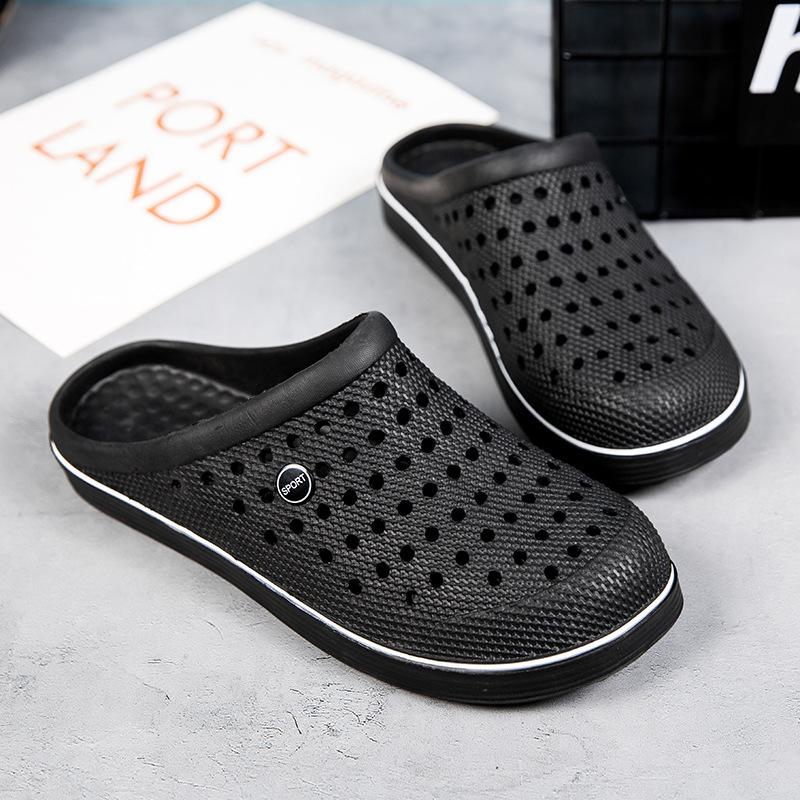 Summer black hole shoes, non-slip and deodorant bag head slippers, outdoor sports soft-soled casual beach sandals 40
Summer black hole shoes, non-slip and deodorant bag head slippers, outdoor sports soft-soled casual beach sandals 40