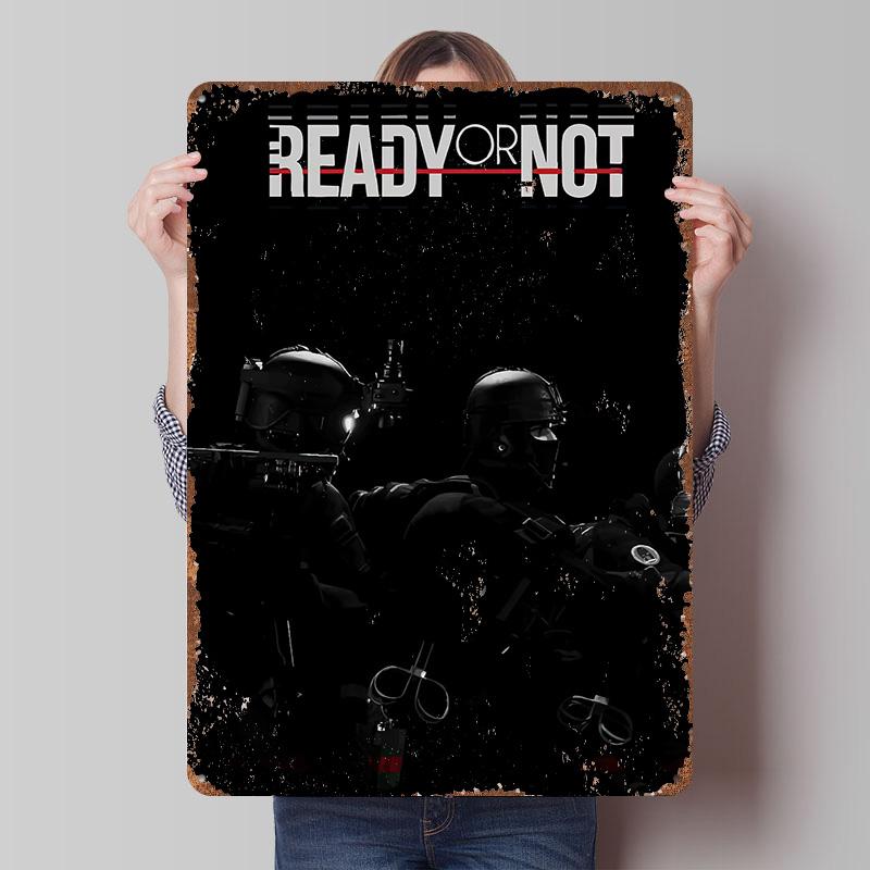Ready or Not Game Poster Customized Wall Art Vintage Metal Signs Retro Tin Plaque for Man Cave Bathroom Decor Mancave Decoration 7.9x11.8In(20x30cm)
Ready or Not Game Poster Customized Wall Art Vintage Metal Signs Retro Tin Plaque for Man Cave Bathroom Decor Mancave Decoration 7.9x11.8In(20x30cm)