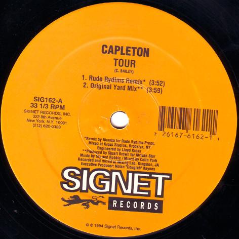 12inch Record CAPLETON - Tour SIG162 Signet Records 1994 US Rap & Hip-Hop/R&B Used
12inch Record CAPLETON - Tour SIG162 Signet Records 1994 US Rap & Hip-Hop/R&B Used