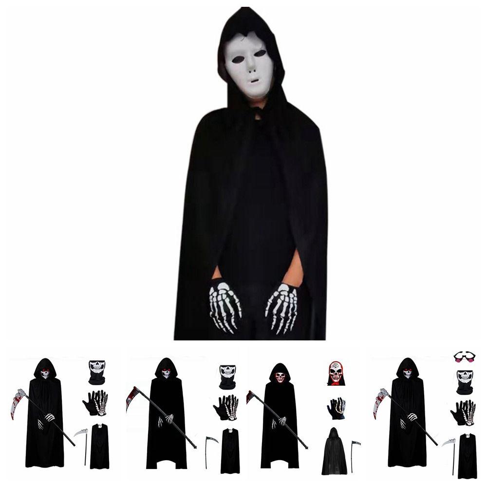 With Glove Halloween Grim Reaper Costume Black Cloak Set Ghost Reaper Costume Adult Kids
With Glove Halloween Grim Reaper Costume Black Cloak Set Ghost Reaper Costume Adult Kids