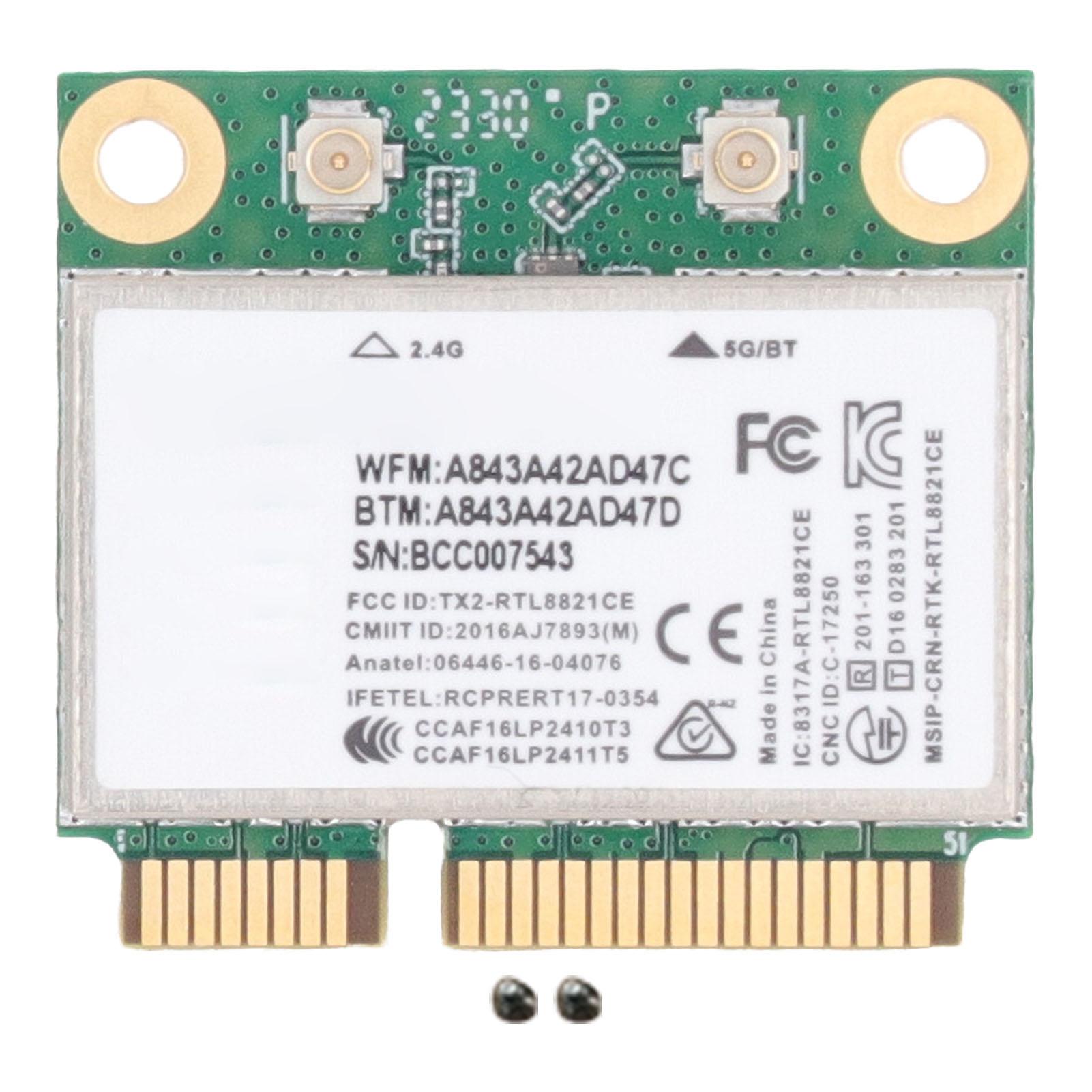 RTL8821CE Network Card Module 433Mbps BT4.2 802.11AC 2.4GHz 5GHz Mini PCIe Wireless WiFi Network
RTL8821CE Network Card Module 433Mbps BT4.2 802.11AC 2.4GHz 5GHz Mini PCIe Wireless WiFi Network