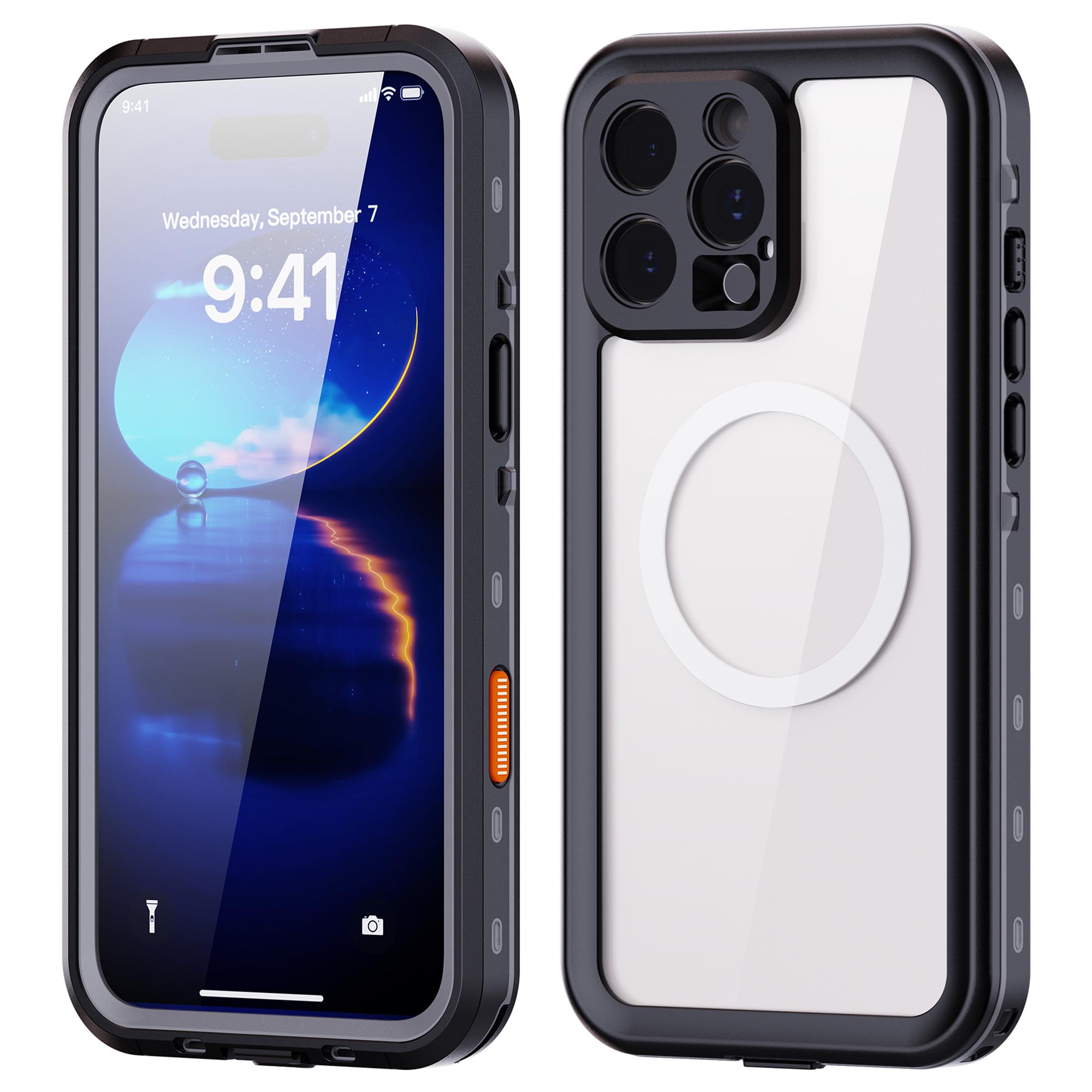 REDPEPPER Dot+ Series For iPhone 16 Pro Max Phone Case Compatible with MagSafe IP68 Waterproof Clear Phone Cover Black/Grey
REDPEPPER Dot+ Series For iPhone 16 Pro Max Phone Case Compatible with MagSafe IP68 Waterproof Clear Phone Cover Black/Grey