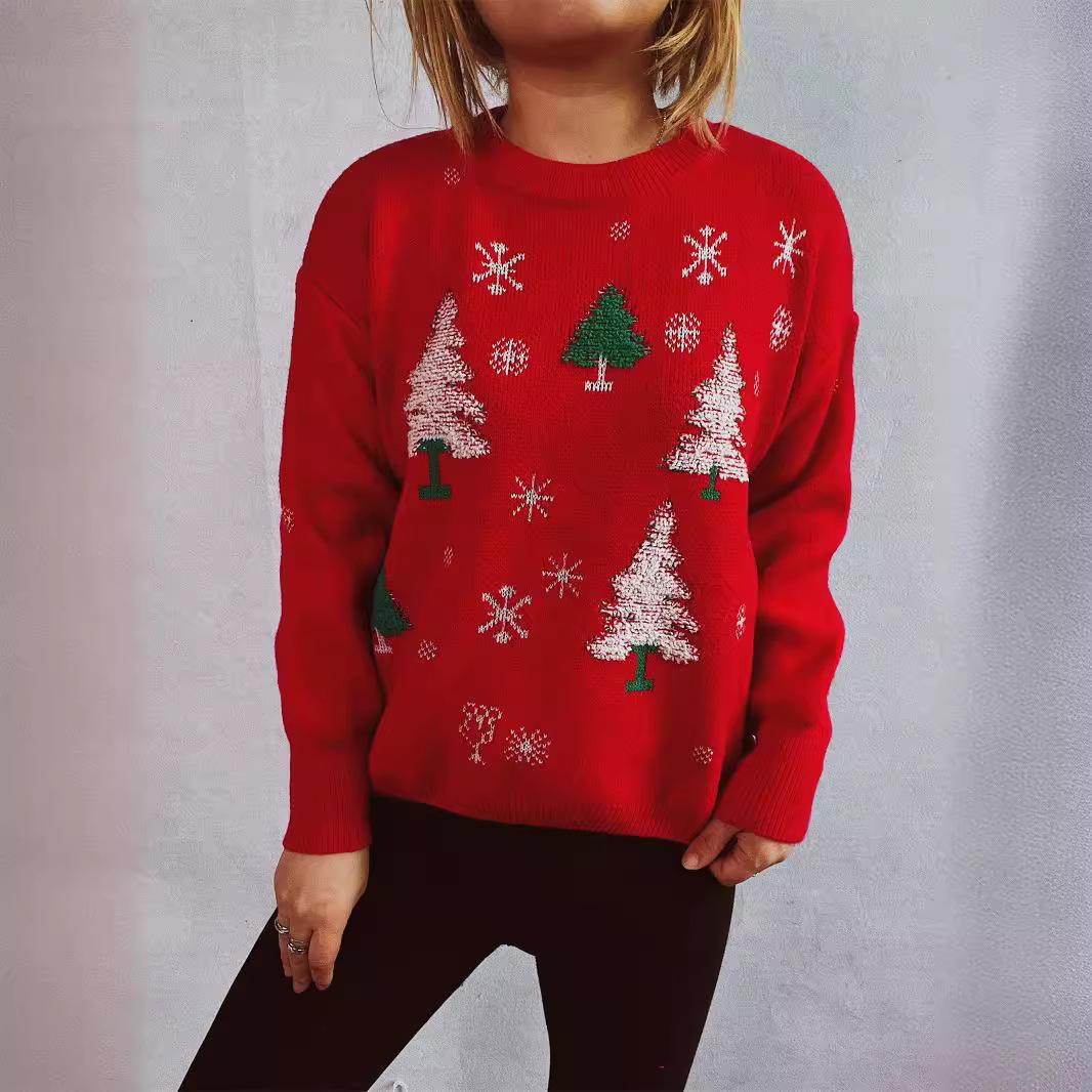 Women s clothing European and American autumn and winter new Christmas tree plush jacquard knitted sweater New Year red Christmas sweater 3513 XL червоний
Women s clothing European and American autumn and winter new Christmas tree plush jacquard knitted sweater New Year red Christmas sweater 3513 XL червоний