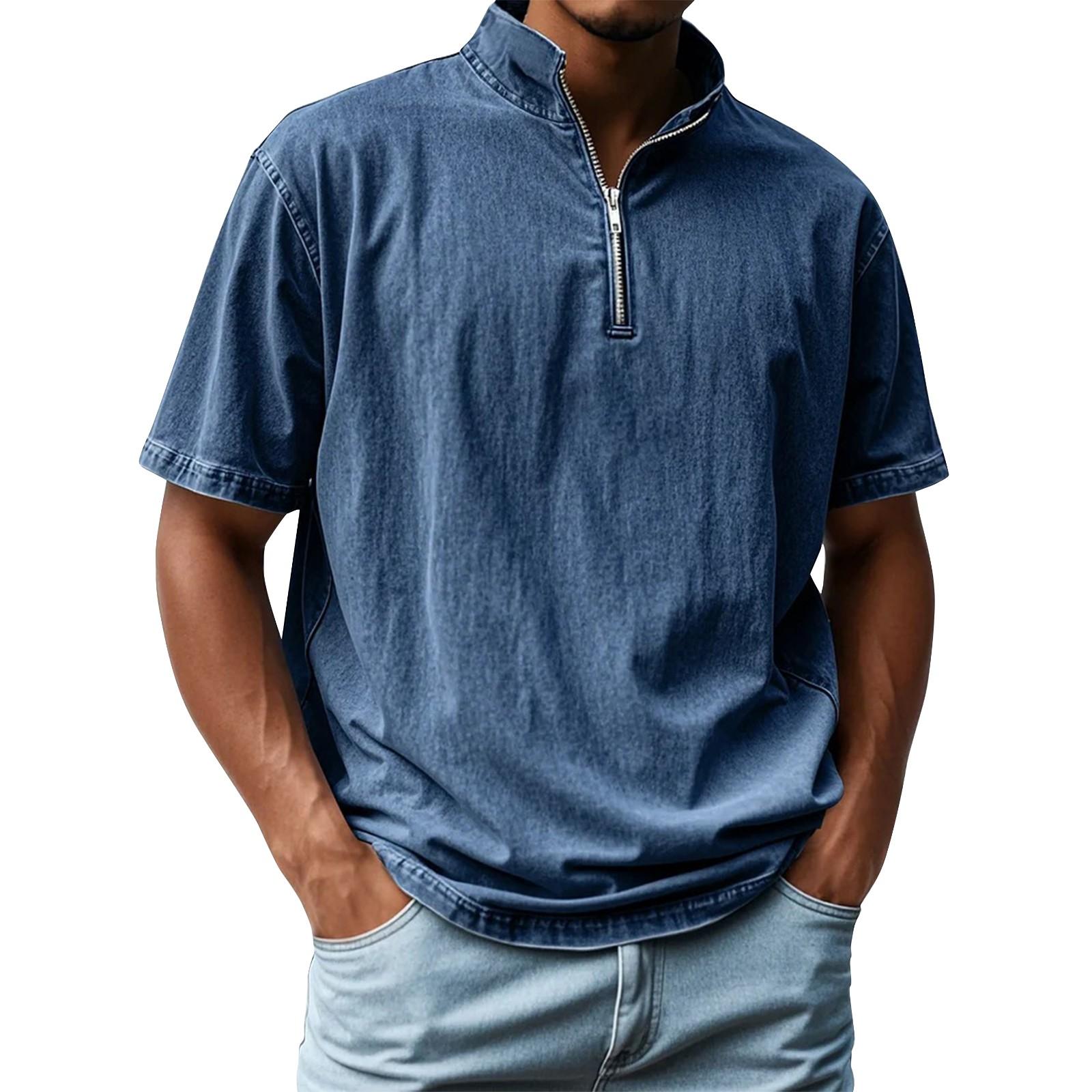 Men s Summer Color Vintage Zipper Lapel Short Sleeve Shirt Tops XL Темно-синій
Men s Summer Color Vintage Zipper Lapel Short Sleeve Shirt Tops XL Темно-синій