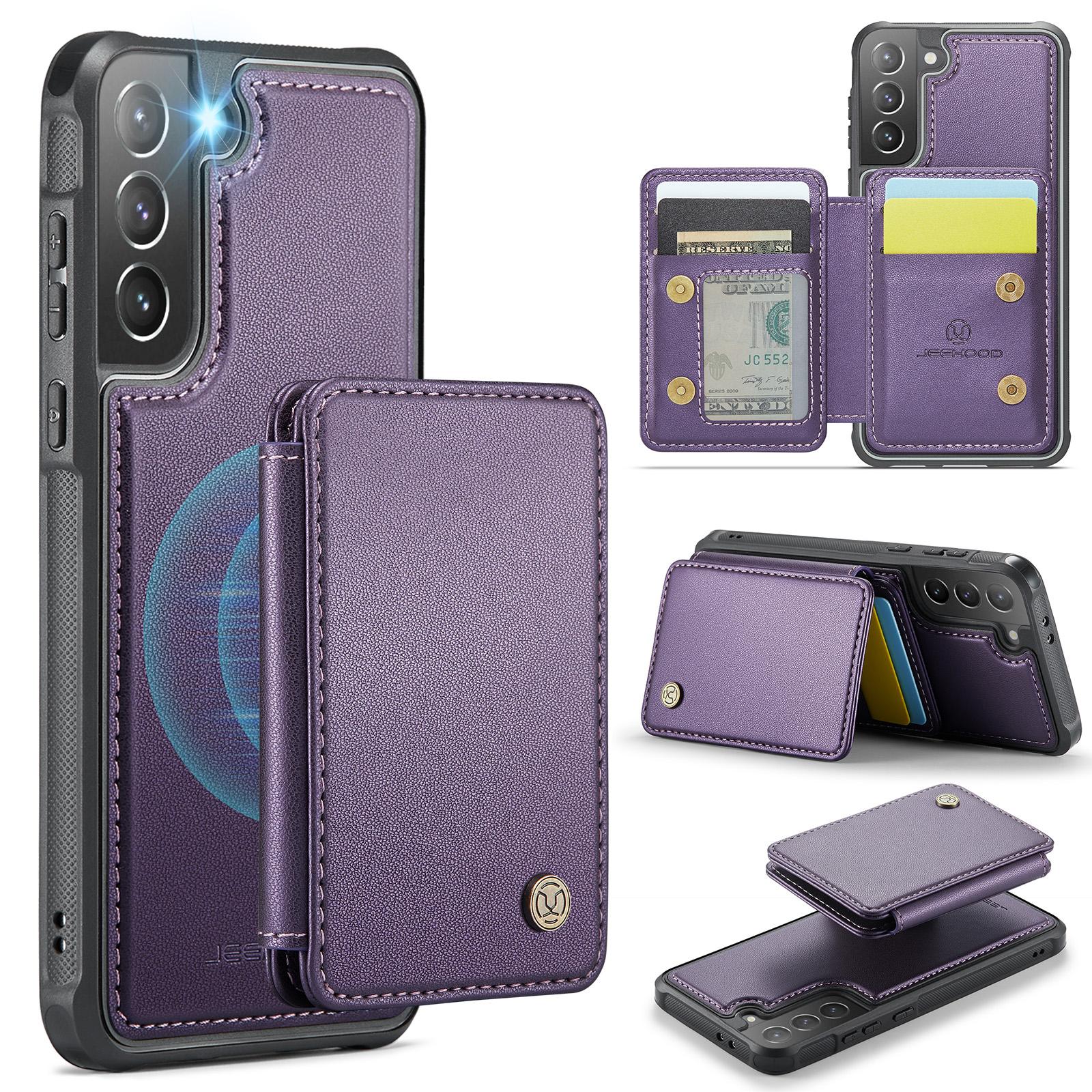 For Samsung Galaxy S21+ 5G Case Leather Mobile Cover with Detachable Magnetic Card Bag Purple
For Samsung Galaxy S21+ 5G Case Leather Mobile Cover with Detachable Magnetic Card Bag Purple